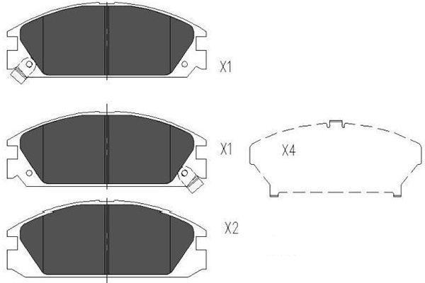 KAVO PARTS Комплект тормозных колодок, дисковый тормоз KBP-2020